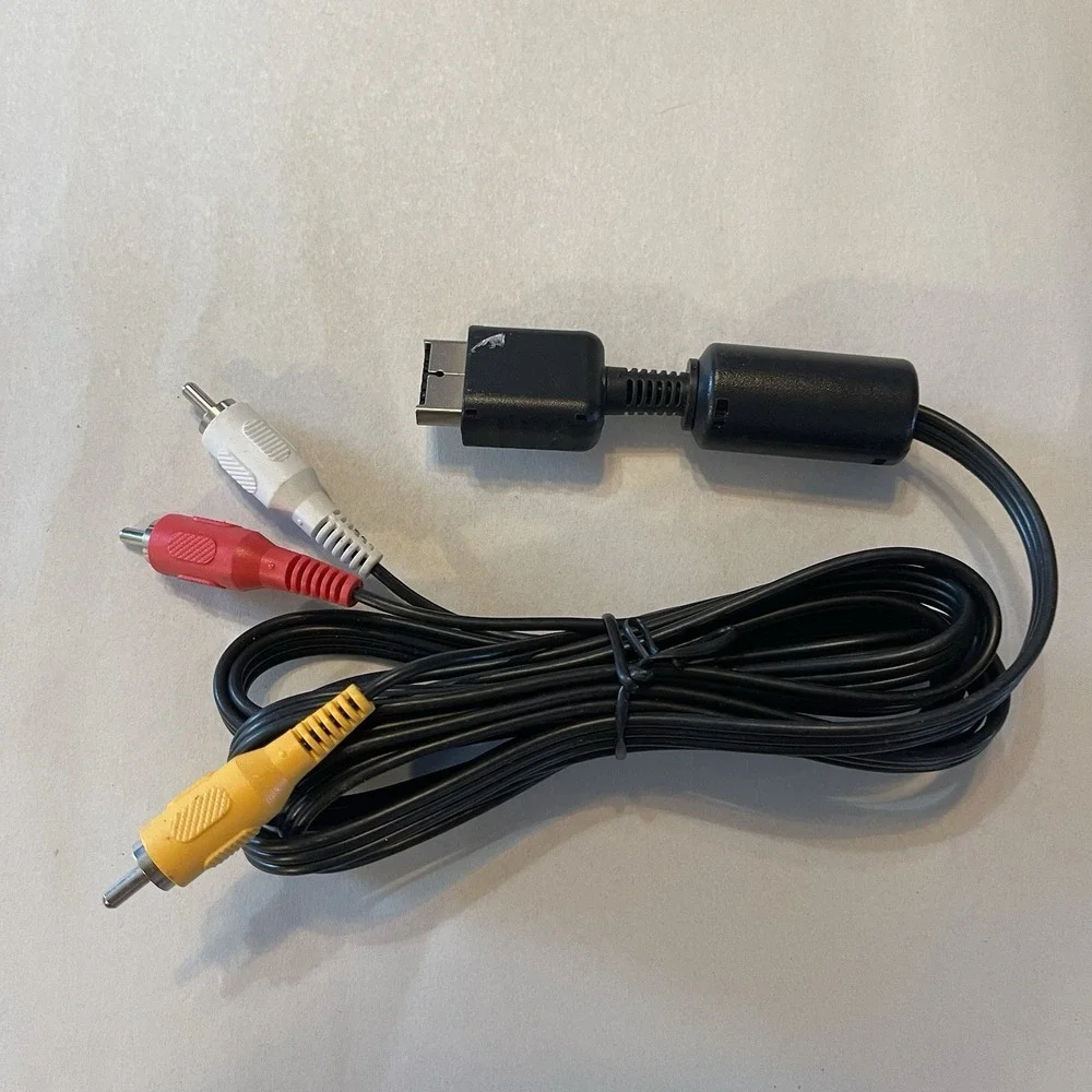 Sony PlayStation Ps1 Ps2 Ps3 - Black AV Cables OEM